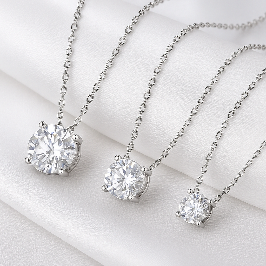 ✨ Sparkling VVS1 Diamond Necklace – Elegantly Crafted in 18K Gold