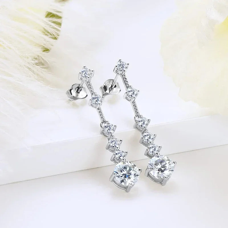 Super White Lab-Created Diamond Earrings