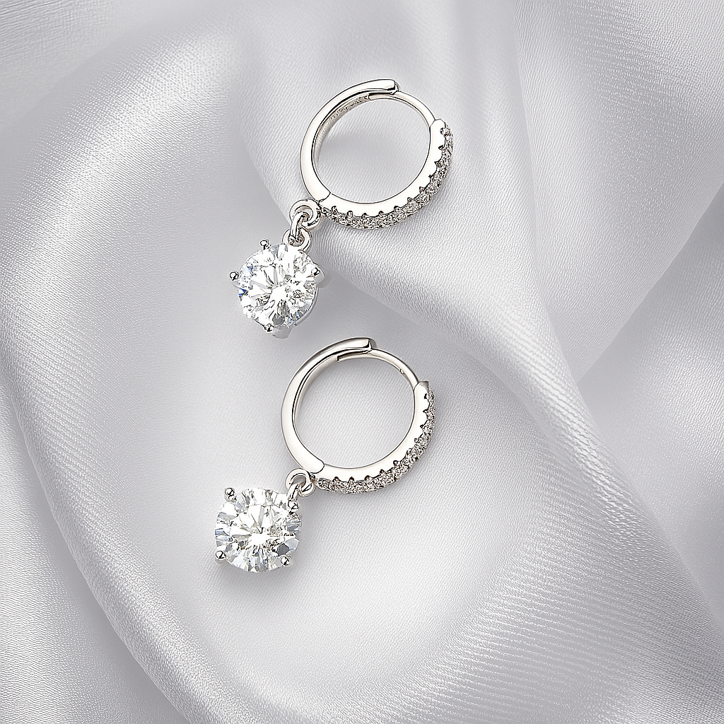 Moissanite or Zircon Drops – Smyoue – D Color – Wedding Jewelry
