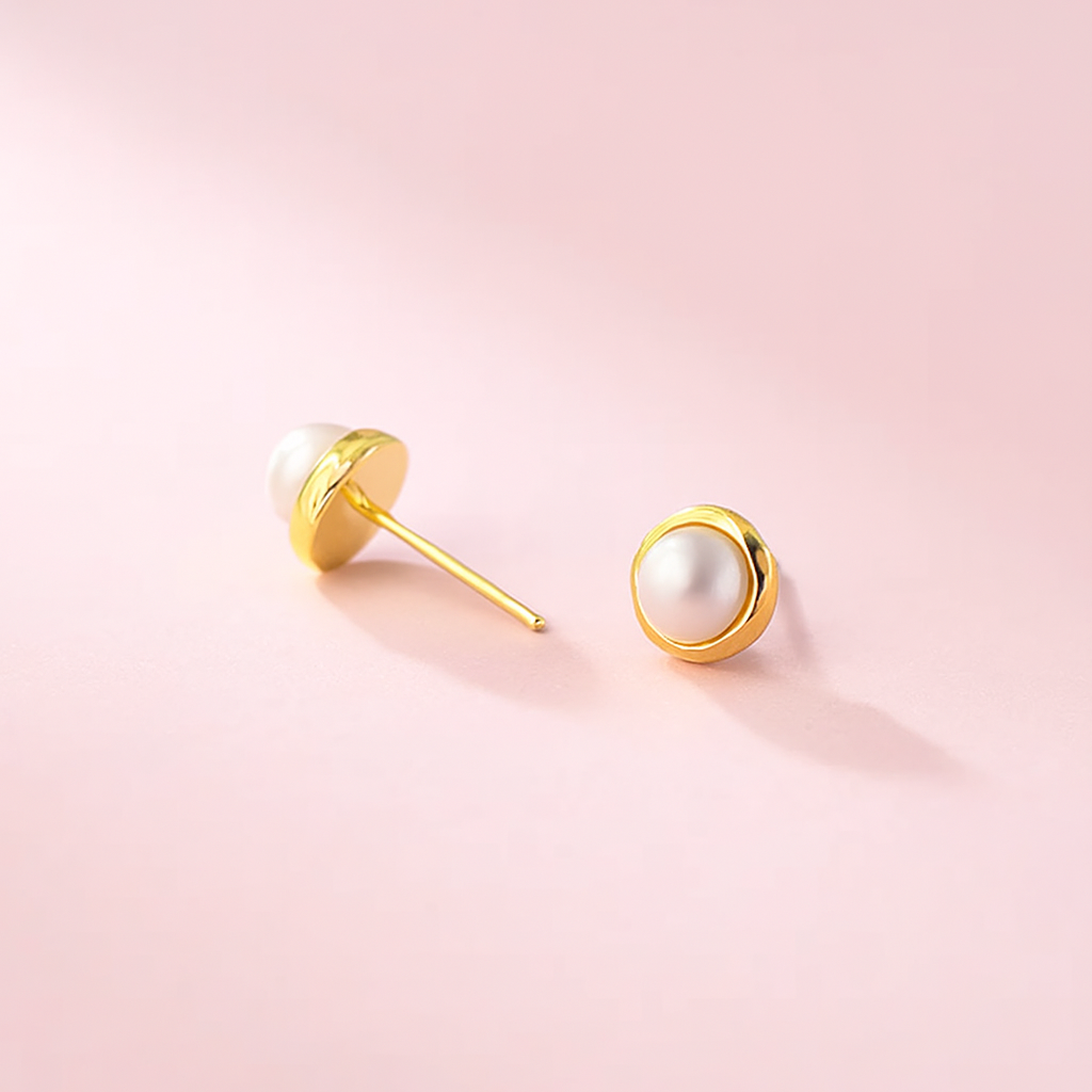 Caevin Irregular Pearl Earrings β White Gold β Sweet Style for Girls