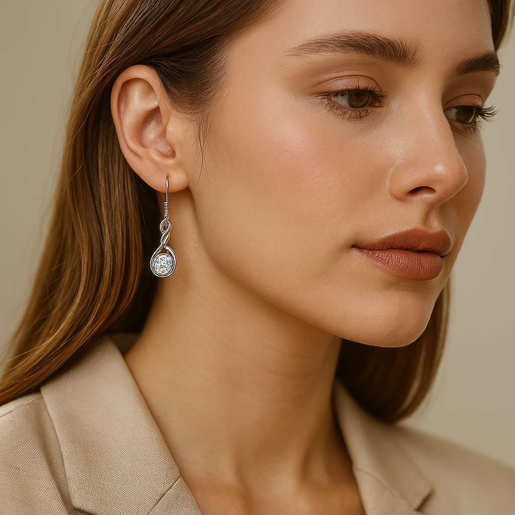 1CT Moissanite Drop Earrings β White Gold β Classic & Bohemian