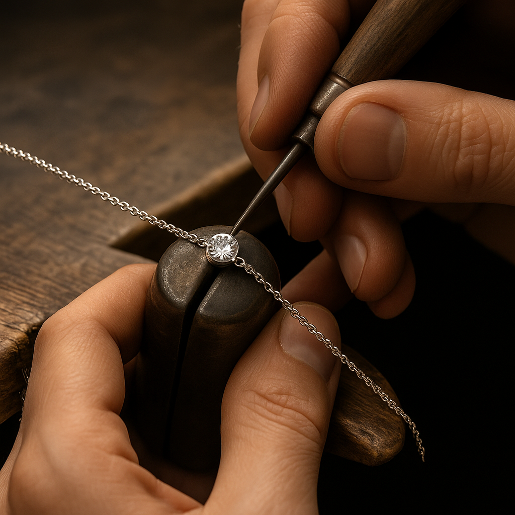 Adjustable Moissanite Hand Chain โ 1 Carat, 925 Silver