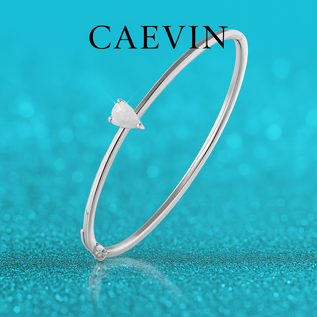 Smyoue S925 Moissanite Teardrop Bangle β GRA Certified Elegance
