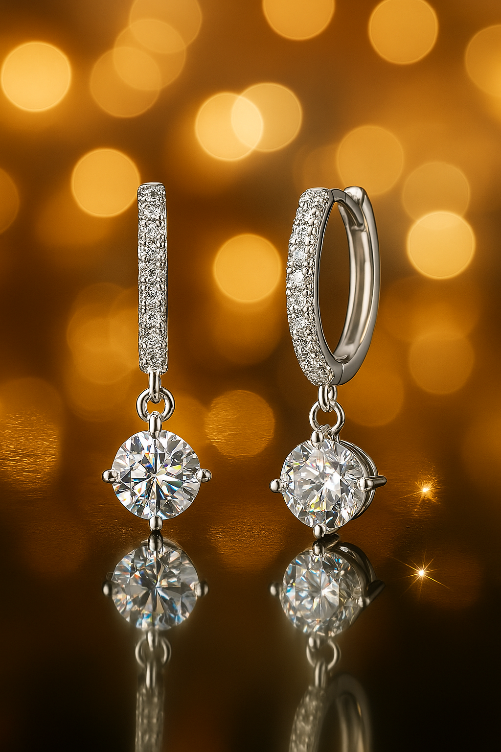 Moissanite or Zircon Drops – Smyoue – D Color – Wedding Jewelry