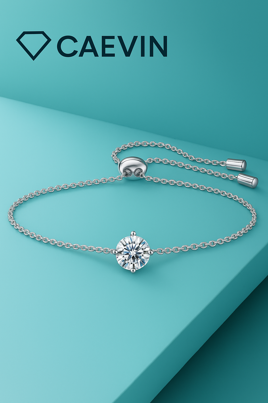 Adjustable Moissanite Hand Chain โ 1 Carat, 925 Silver