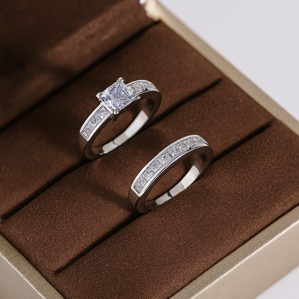 925 Sterling Silver Twin Zircon Rings – Elegance Multiplied