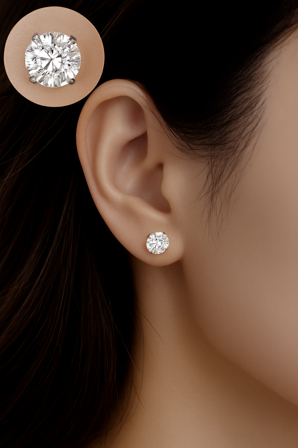 Eterna Light – Elegant Lab Diamond Studs in Sterling Silver