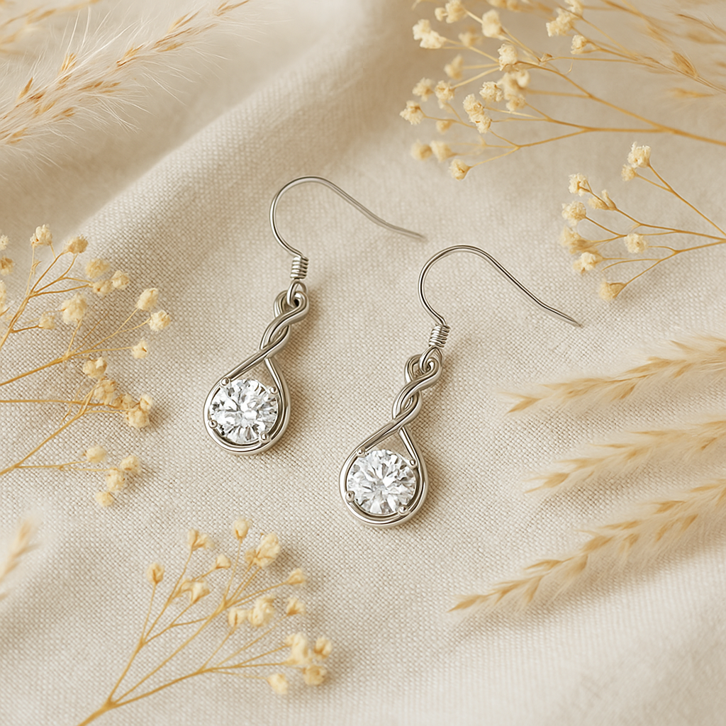 1CT Moissanite Drop Earrings β White Gold β Classic & Bohemian