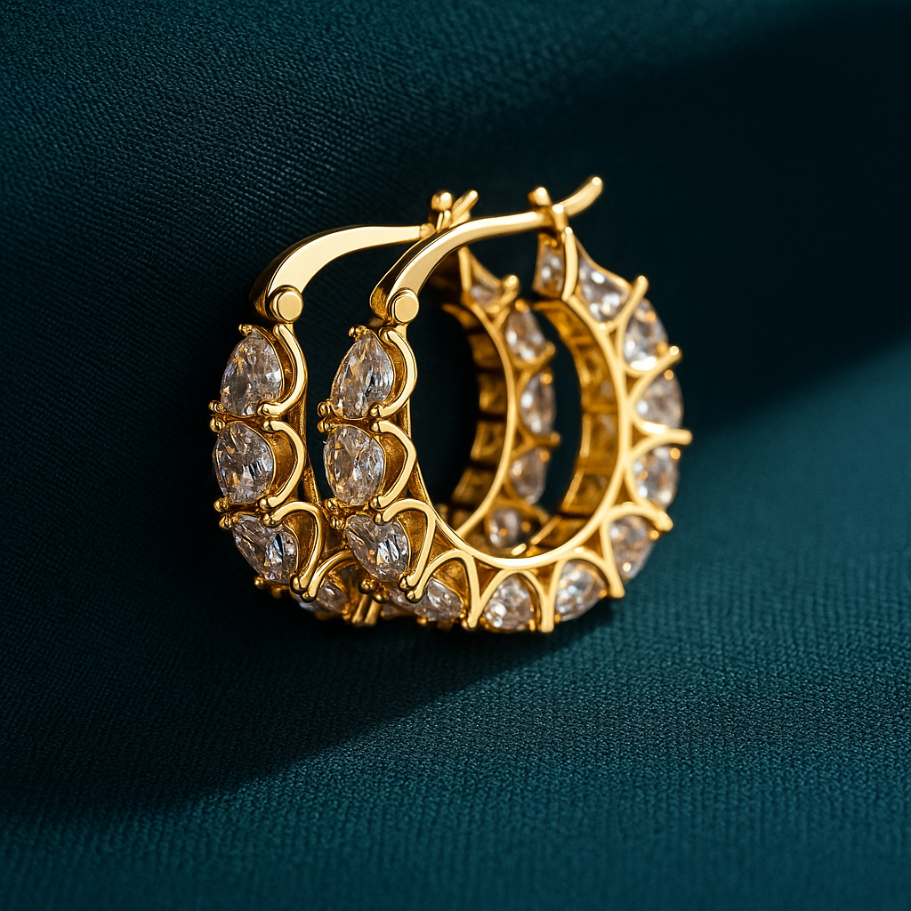 Moissanite Full Hoop Earrings β IOGOU β 2023 Trend β White Gold