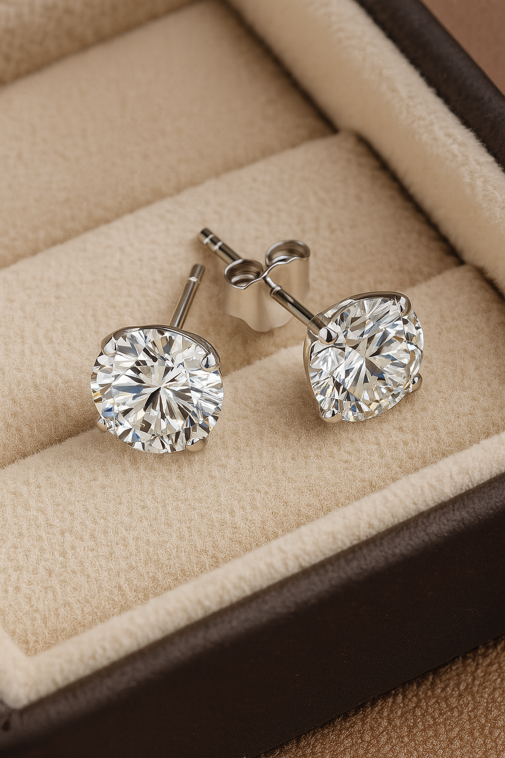 Eterna Light – Elegant Lab Diamond Studs in Sterling Silver
