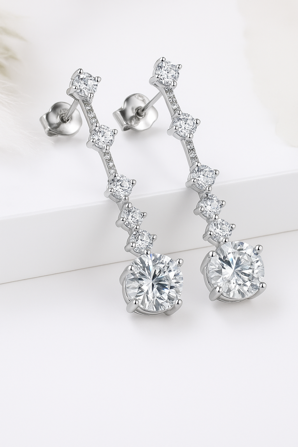 Super White Lab-Created Diamond Earrings