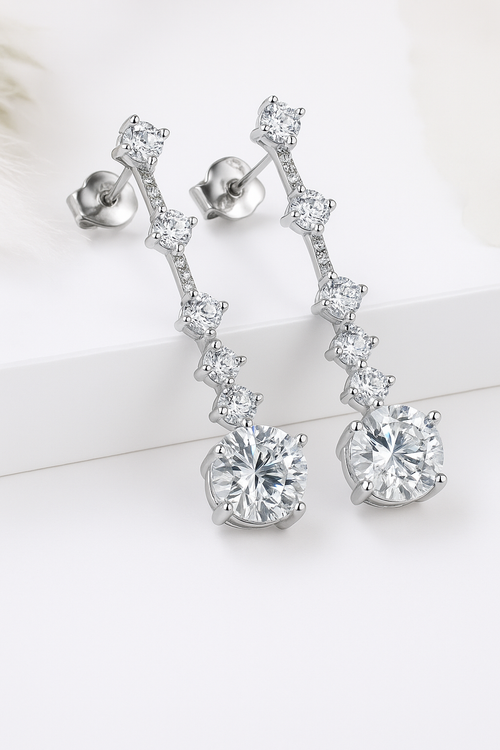 Super White Lab-Created Diamond Earrings