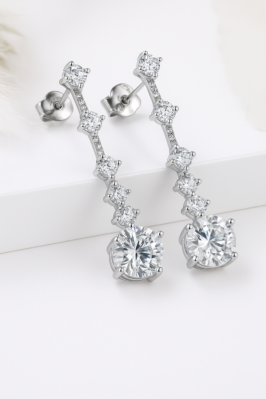 Super White Lab-Created Diamond Earrings