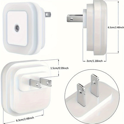 4pcs Night Lights, Smart Night Light Plug into Wall, LED Night Light Lamp with Smart Sensor, Nightlight Auto-On/Off for Bedroom, Kitchen, Stairs, Hallway, Cute Night Light, Bedroom Lamp, Bed Side Lamp, Light For Bedroom, Bedr