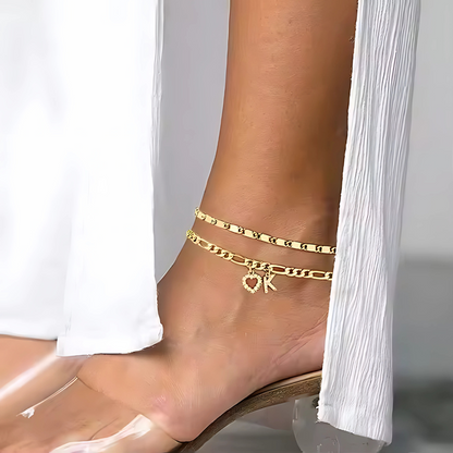 Sofia Love Initial Anklet
