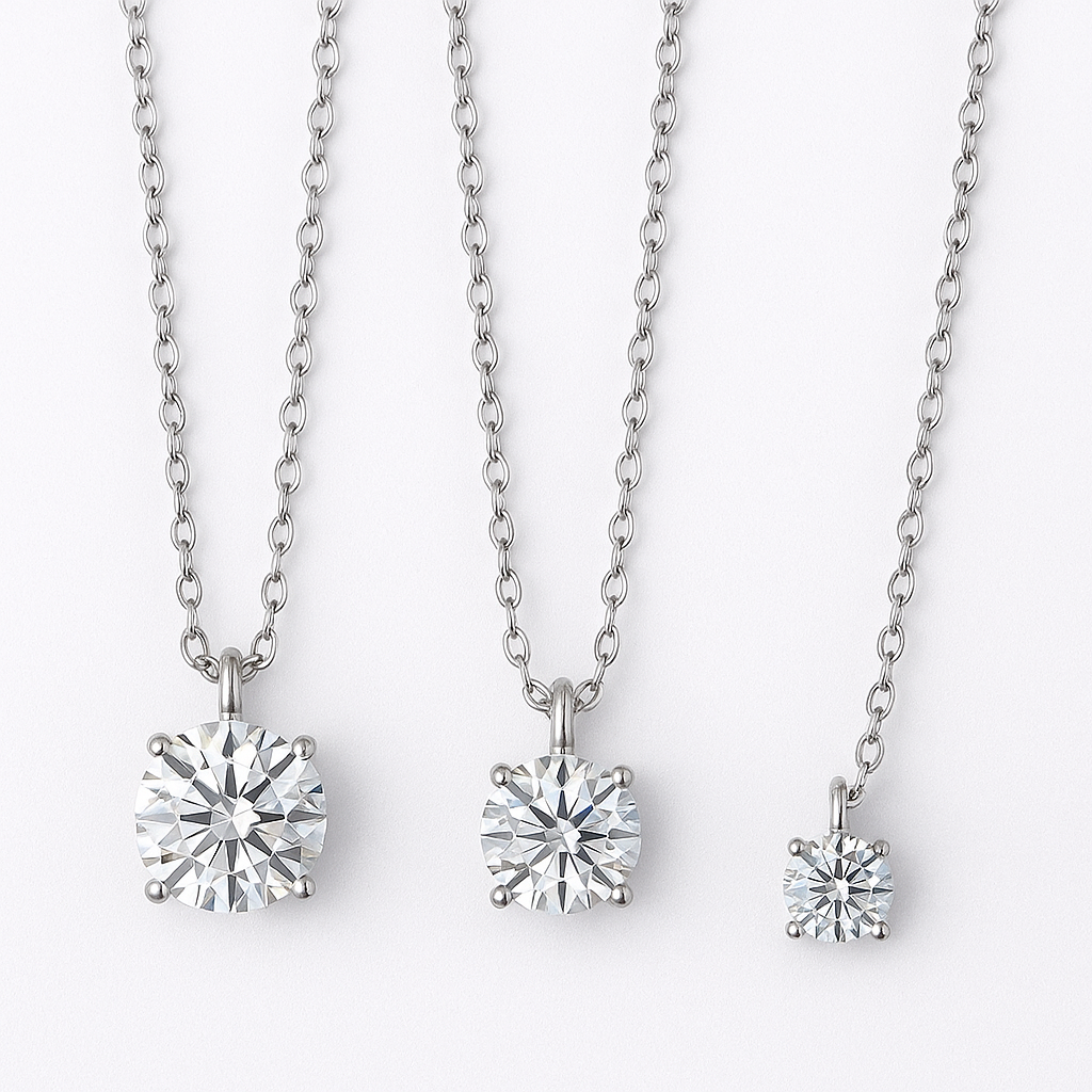 ✨ Sparkling VVS1 Diamond Necklace – Elegantly Crafted in 18K Gold