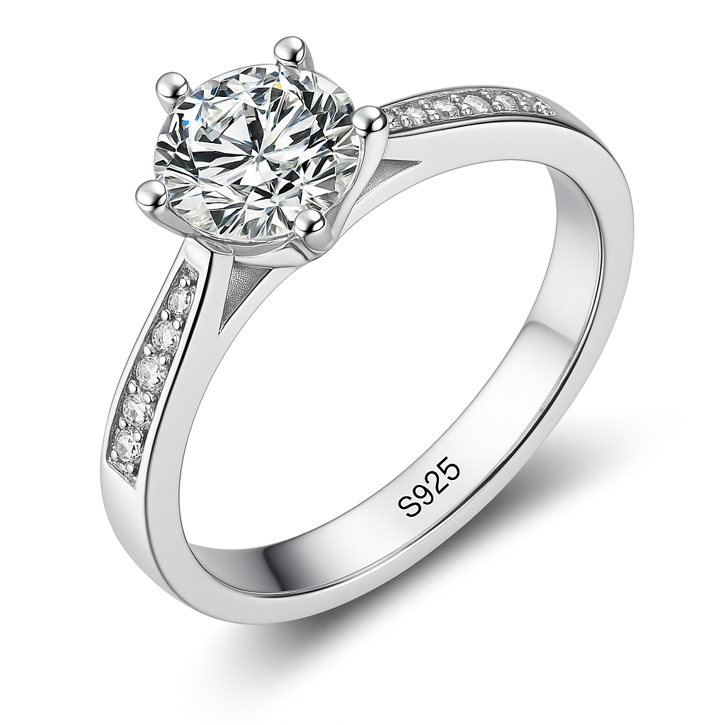 Timeless Elegance – Ultra White Lab-Grown Diamond Ring