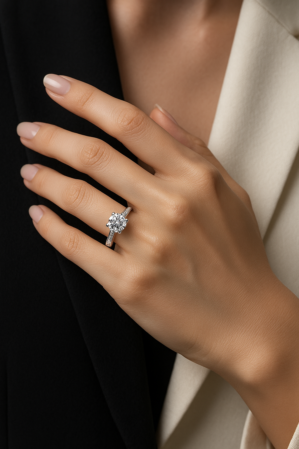Timeless Elegance – Ultra White Lab-Grown Diamond Ring