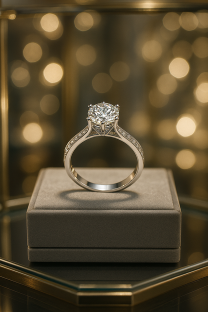 Timeless Elegance – Ultra White Lab-Grown Diamond Ring