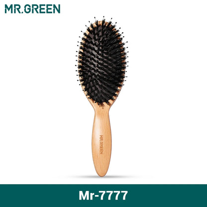 MR.GREEN Boar Bristle Hair Brush – Natural Care for Healthy Hair
