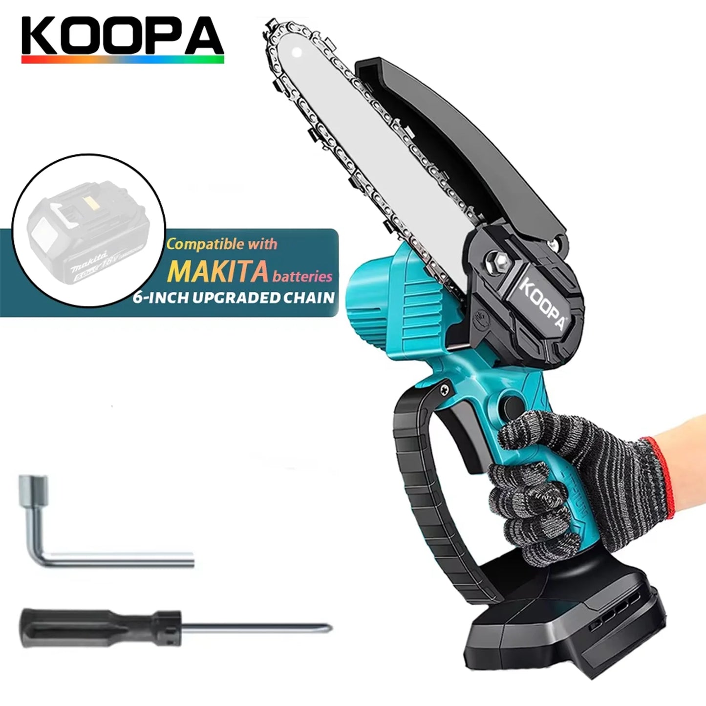 Mini Chainsaw for Makita 18v (No Battery) Woodworking with Small Handheld Electric 6-inch Logging Sawzall Mini Portable Chainsaw