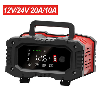 🔋Smart Battery Charger 12V/24V – Auto Charging & Pulse Repair | Safe & Fast