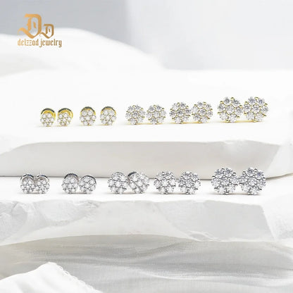 Delzzad 0.1-1ct D Color Moissanite – White Gold – Sparkling Gift for Her