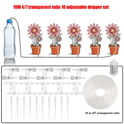 Garden Drip Irrigation Kit with Regulating valve Potted Plant Watering Device 4/7mmHose Watering Saving Micro Dripper Greenhouse