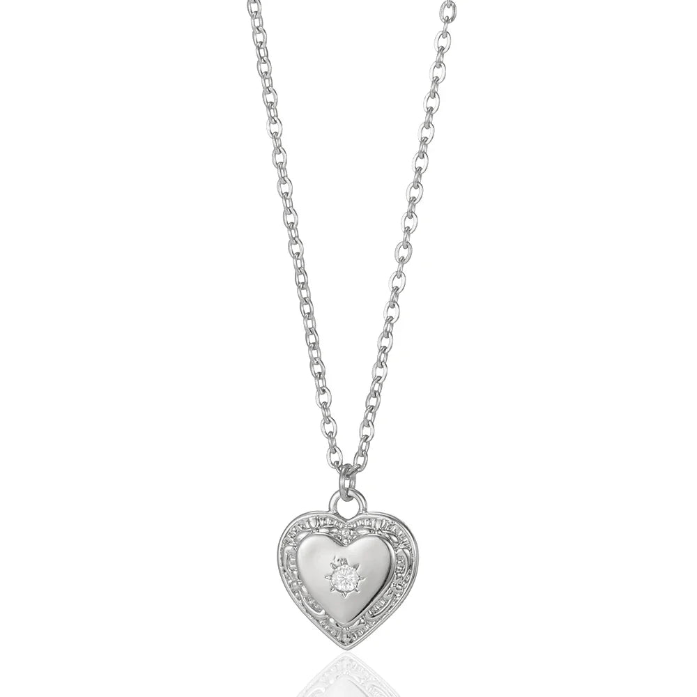 Olivia Crystal Heart Necklace