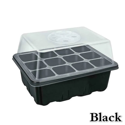 12 Cells Hole Plastics Plant Pots Grow Box Plant Seedling Pots Gardening Sowing Tray Tools Hydroponics Growing System Indoors
