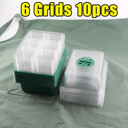 Seed Starter Kit with Adjustable Humidity Dome and Base Indoor Greenhouse Mini Propagator Seeds Growing Starting Nursery Trays