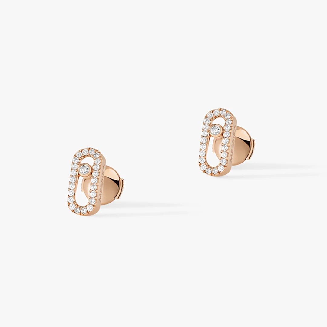 925 sterling silver gold-plated classic single diamond earrings for women. Wedding earrings.