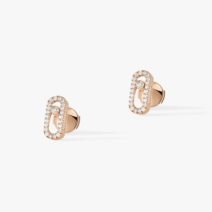 925 sterling silver gold-plated classic single diamond earrings for women. Wedding earrings.