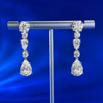 Super White Lab-Created Diamond Earrings