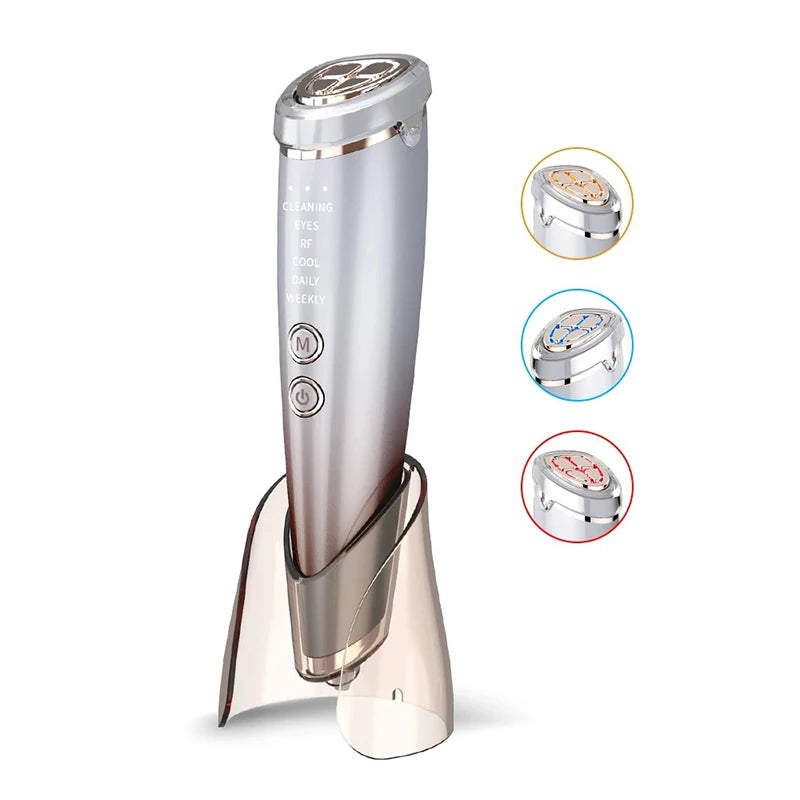 6-in-1 EMS RF Facial Massager – Lift, Tighten & Glow at Home