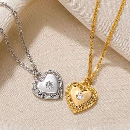 Olivia Crystal Heart Necklace
