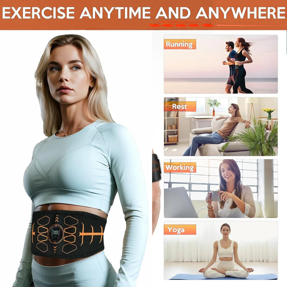 💪 EMS Smart Muscle Toner Belt – Sculpt, Train & Burn Fat at Home