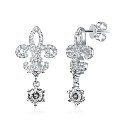 BIJOX STORY 1ct Colors Moissanite Stud Earrings GRA Certified Lab Created Diamond 925 Sterling Silver Wedding Jewelry for Women