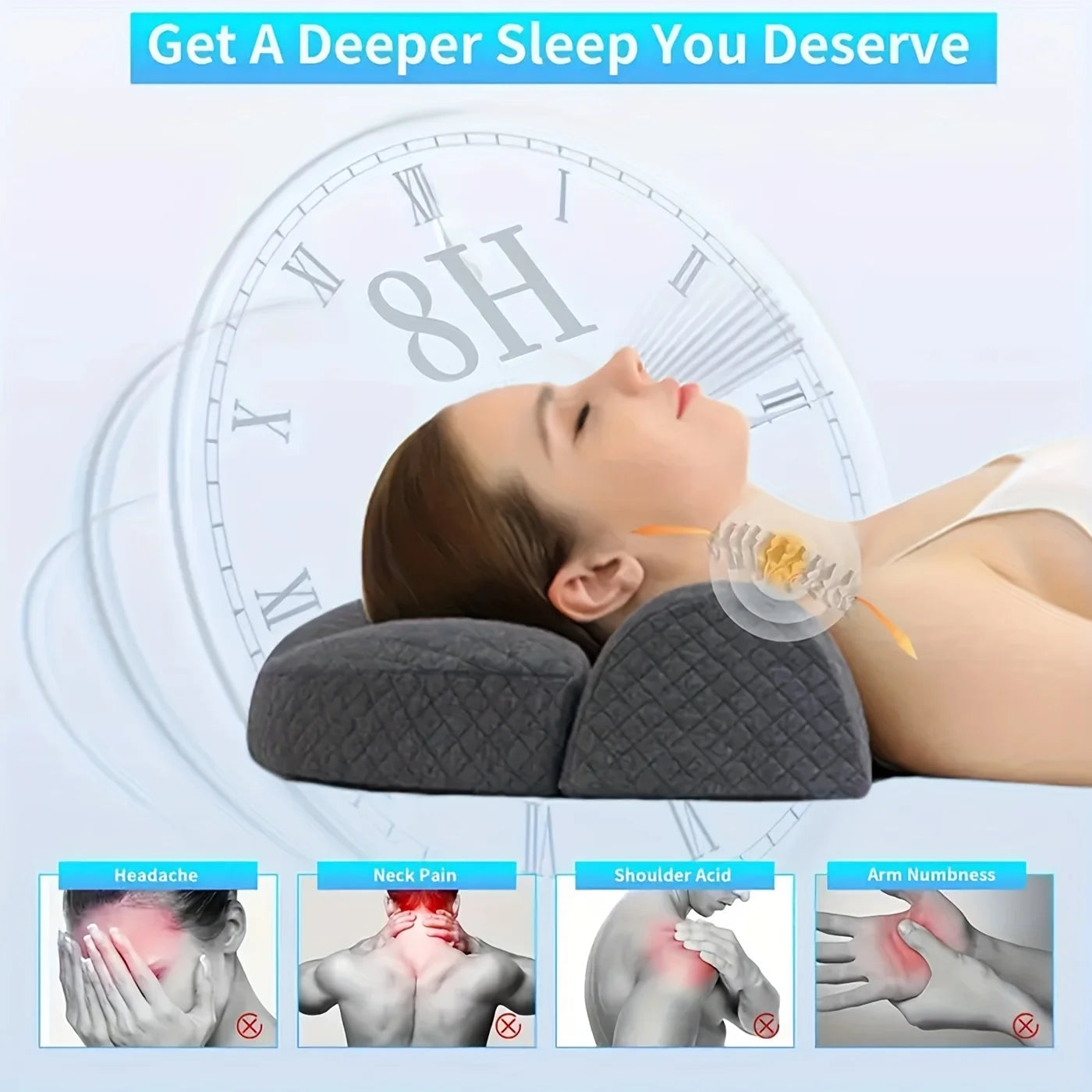 Memory Foam Massage Pillow
