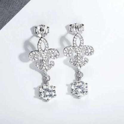BIJOX STORY 1ct Colors Moissanite Stud Earrings GRA Certified Lab Created Diamond 925 Sterling Silver Wedding Jewelry for Women