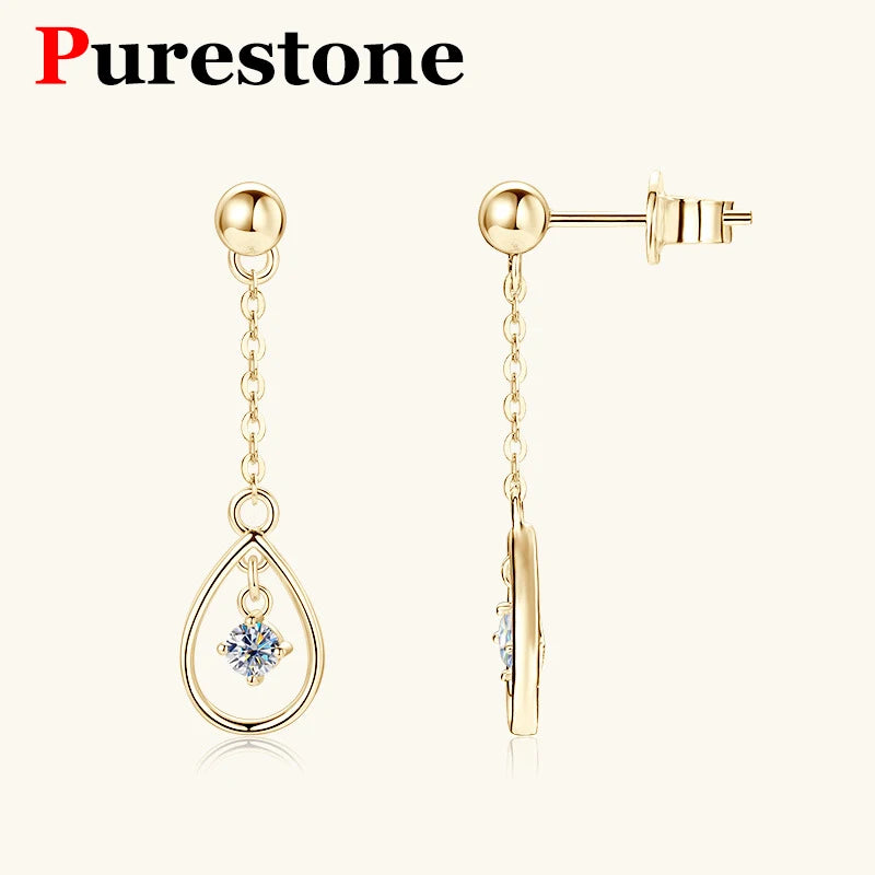 White Gold Moissanite Earrings – Round & Refined – Holiday Jewelry