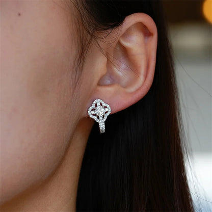 Moissanite Stud Earrings – 0.5CT D/VVS1 – GRA – White Gold