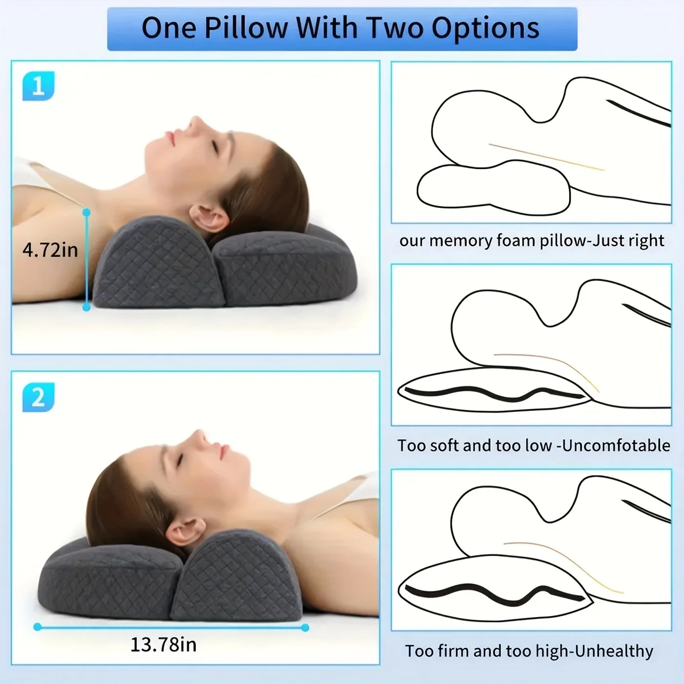 Memory Foam Massage Pillow