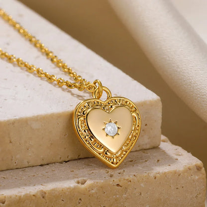 Olivia Crystal Heart Necklace