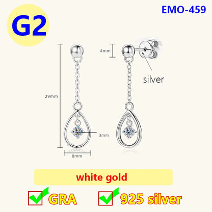White Gold Moissanite Earrings – Round & Refined – Holiday Jewelry
