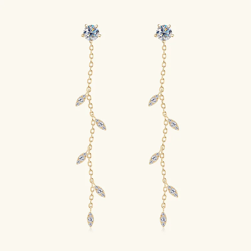 White Gold Moissanite Earrings – Round & Refined – Holiday Jewelry