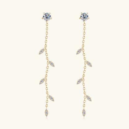White Gold Moissanite Earrings – Round & Refined – Holiday Jewelry