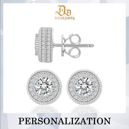 Delzzad 0.1-1ct D Color Moissanite – White Gold – Sparkling Gift for Her