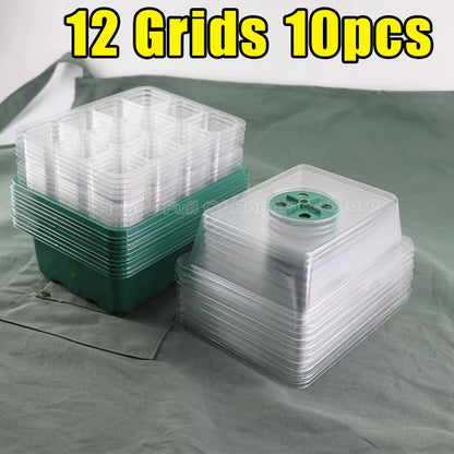 Seed Starter Kit with Adjustable Humidity Dome and Base Indoor Greenhouse Mini Propagator Seeds Growing Starting Nursery Trays