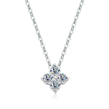 Moissanite Dainty Necklace 0.4ct GRA S925 Silver